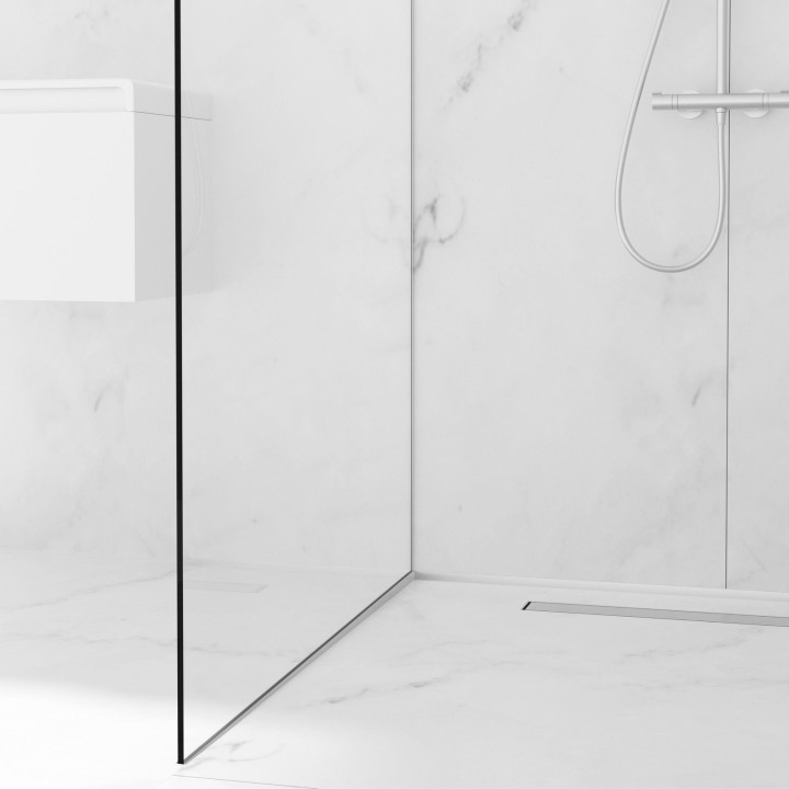 Listwa spadkowa do szkła lewa 170 cm inox