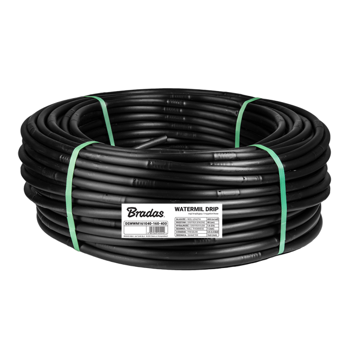 Wąż kroplujący 16 / 1,0mm / 33cm / 1,6l/h / 400m WATERMIL DRIP