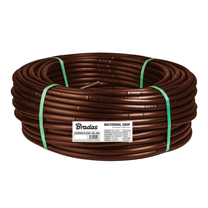 Wąż kroplujący 16 / 1,0mm / 40cm / 1,6l/h / 100m WATERMIL DRIP