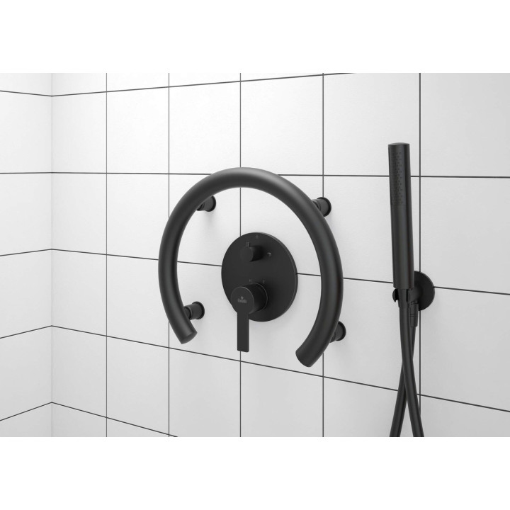 Uchwyt ścienny w kształcie podkowy - 2w1 nero NIV B41G – Deante