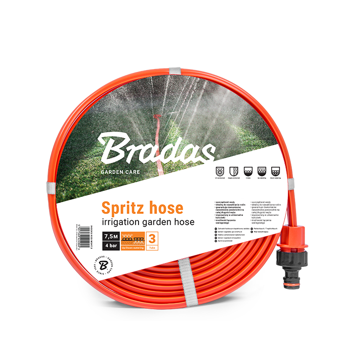 3 kanałowy system zraszający - 7,5 m ,,SPRITZ HOSE" – Bradas