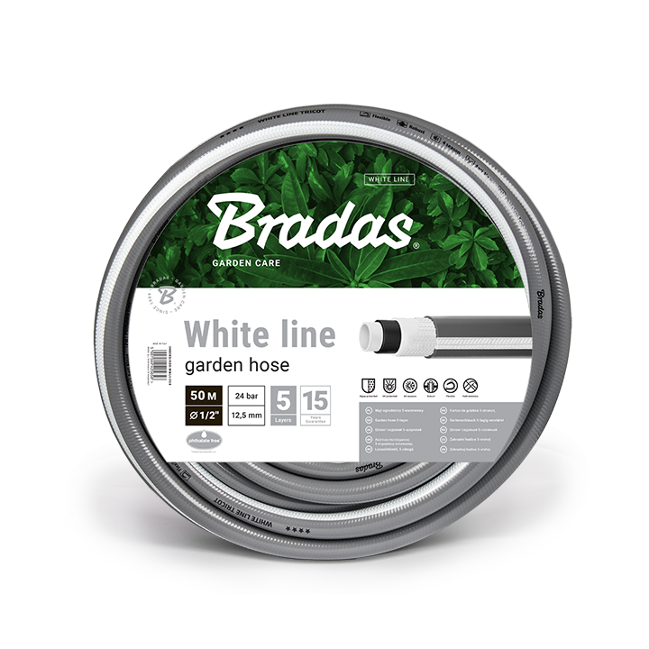 Wąż ogrodowy WHITE LINE 1/2"-50m – Bradas