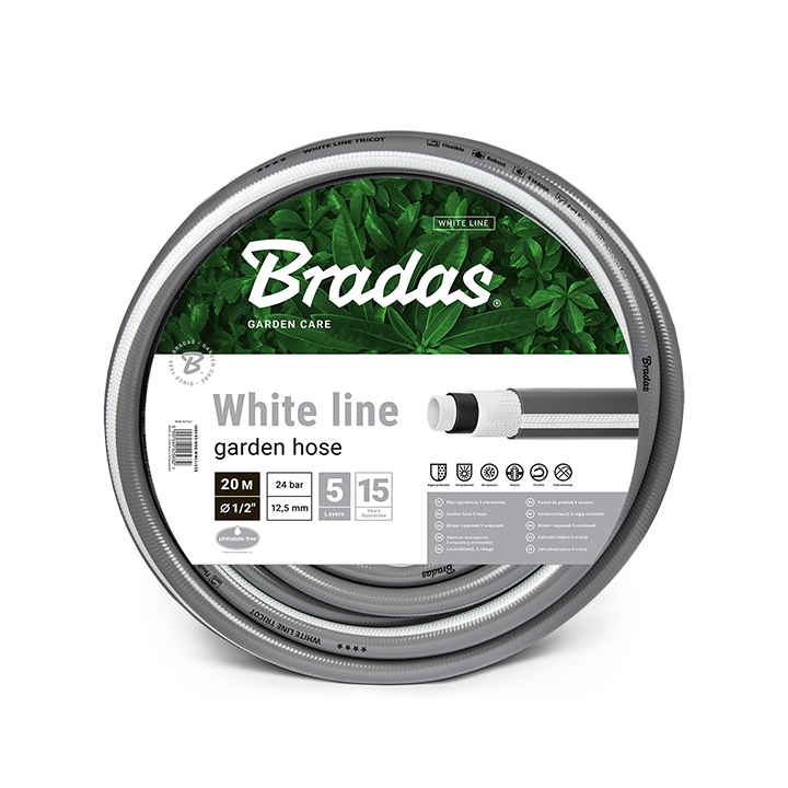Wąż ogrodowy WHITE LINE 5/8" - 50m – Bradas
