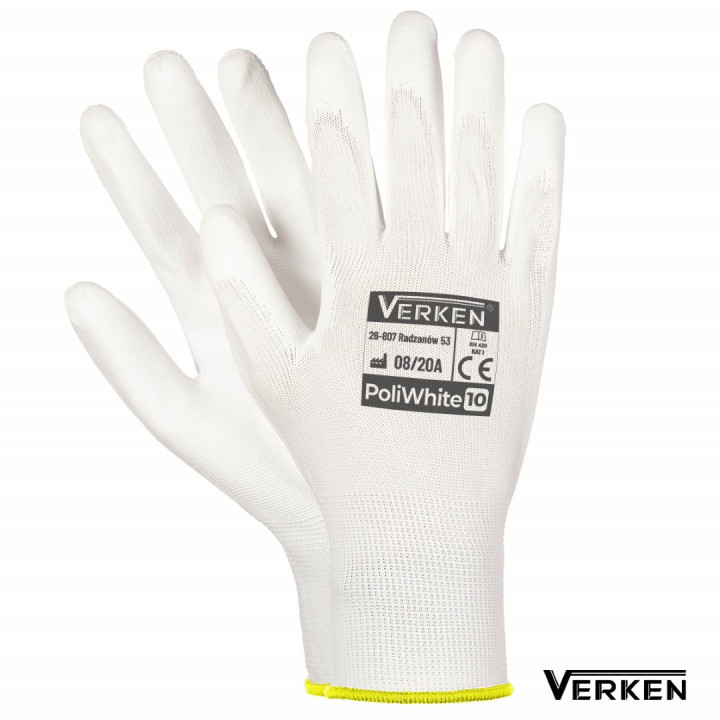Rękawice robocze PoliWhite 8 – Verken
