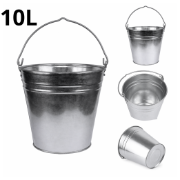 Wiadro 10L ocynkowane metalowe mocne do ogrodu gospodarstwa