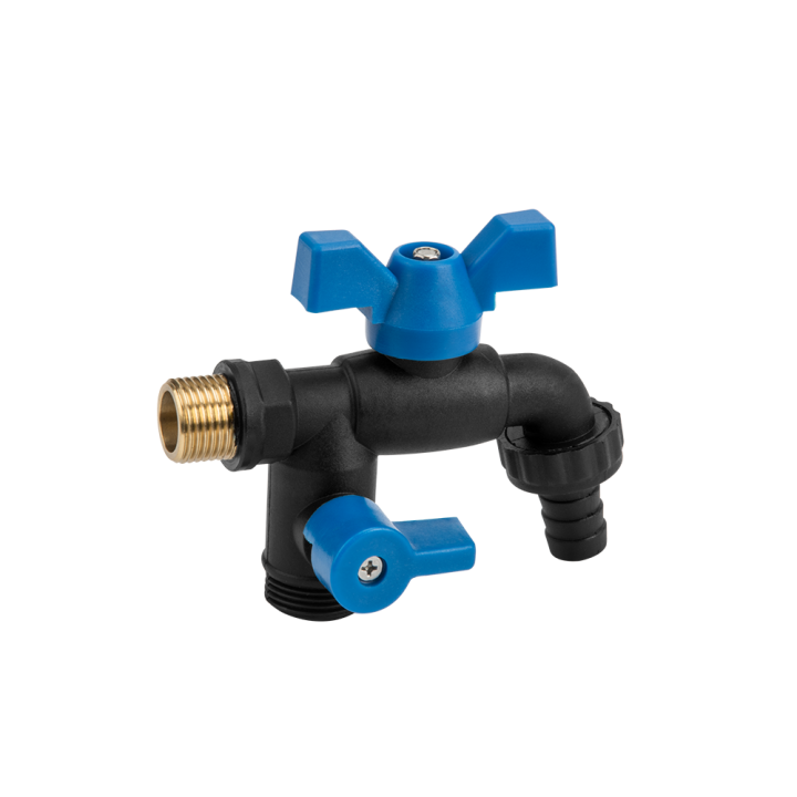 Kran kulowy 1/2'' BLACK RAVEN GZ 2x3/4'' NYLON / BRASS – Bradas