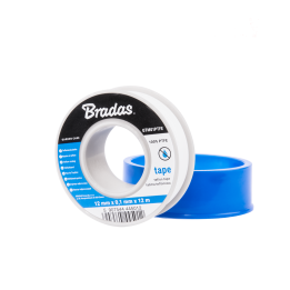 Taśma teflon PTFE: 12mm x 0,1mm x 12m – Bradas