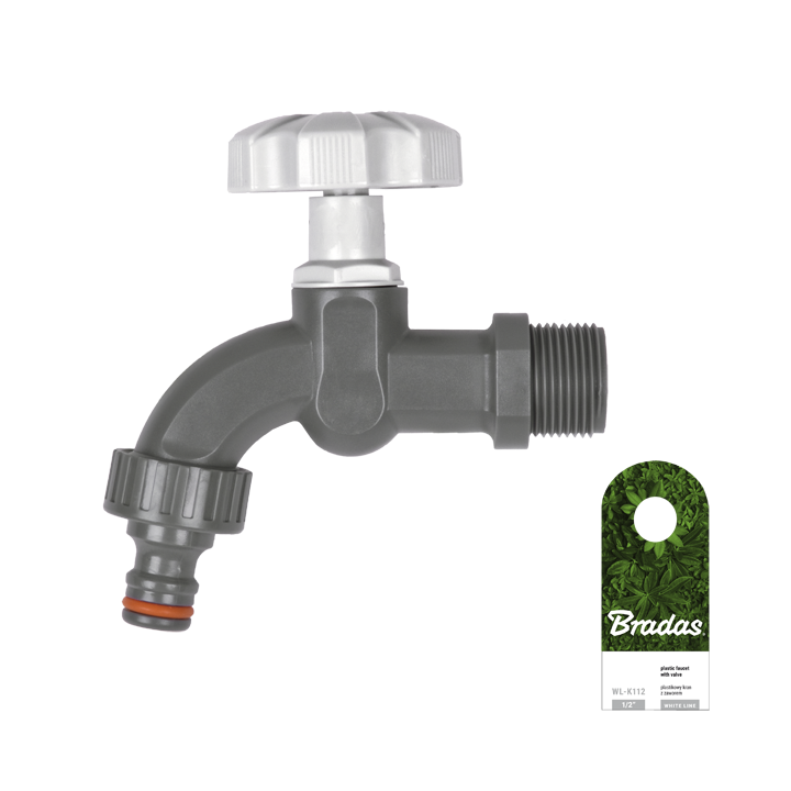 WHITE LINE Kran GZ3/4" + przyłacze na kran – Bradas