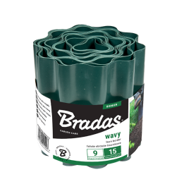 Obrzeże faliste trawnikowe 9m x 10cm, zielone – Bradas