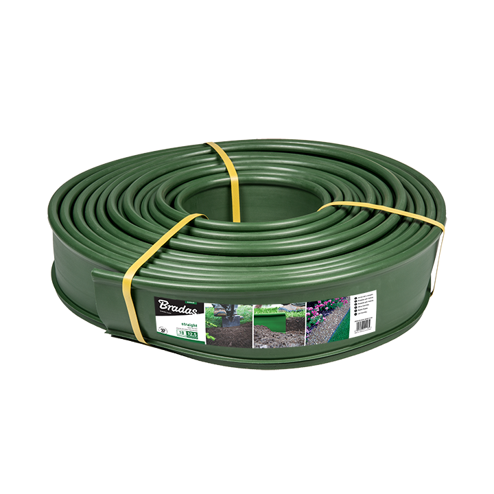 Obrzeże proste trawnikowe 18m x 12,5cm, zielone – Bradas