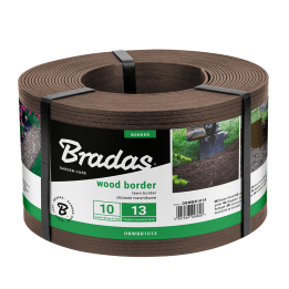 Obrzeże WOOD BORDER 130mm x 2,8mm x 10m - brązowy – Bradas