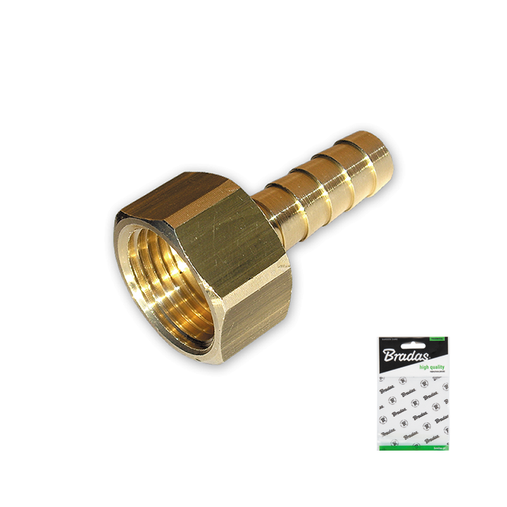 Nypel do węża 9mm, GW 1/2" MOSIĄDZ – Bradas