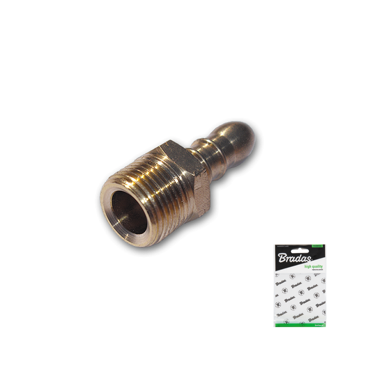 Złącze do węża GZ 3/8" L / 9-10mm MOSIĄDZ – Bradas