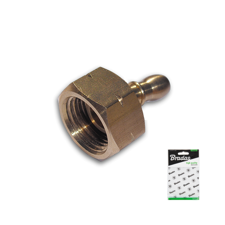 Złącze dwuczęściowe GW 21,8mm L / 9-10mm MOSIĄDZ – Bradas