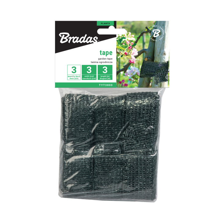 Taśma ogrodnicza 3cm x 3m, SET - 3szt. – Bradas