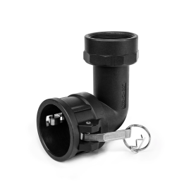 Camlock TYP D gniazdo z GW 2" kolanko - PP - IBC – Bradas