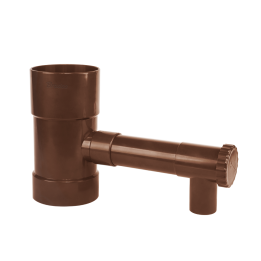 Zbieracz / łapacz wody deszczowej z zaworem - 90mm / BRĄZOWY
