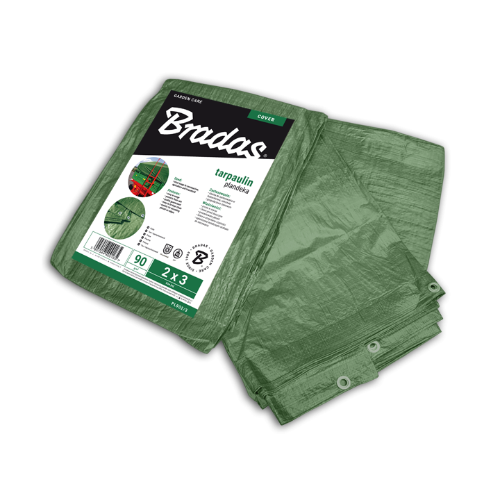Plandeka wzmacniana GREEN 3 x 5m, 90g