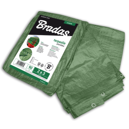 Plandeka wzmacniana GREEN 5 x 6m, 90g – Bradas