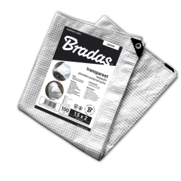 Plandeka zbrojona LENO CRISTAL 1,5 x 2m, 100g - przezroczysta