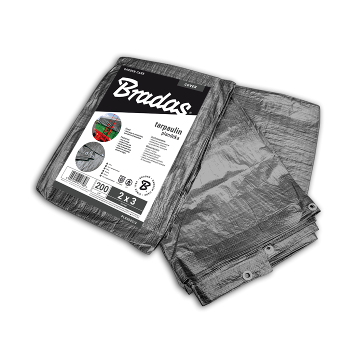 Plandeka wzmacniana GRAY 4 x 5m, 200g – Bradas