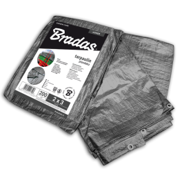Plandeka wzmacniana GRAY 6 x 8m, 200g – Bradas