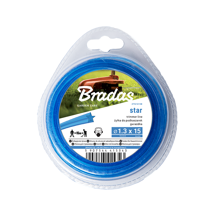 Żyłka TRIMMER, gwiazda, blister – Bradas