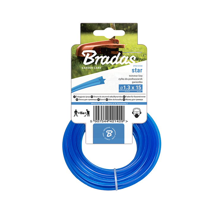 Żyłka TRIMMER, gwiazda, karta – Bradas
