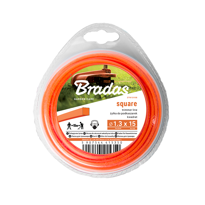 Żyłka TRIMMER, kwadrat, blister – Bradas