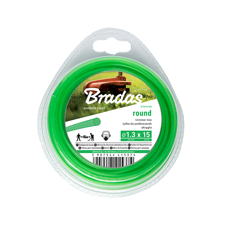 Żyłka TRIMMER, okrągła, blister – Bradas