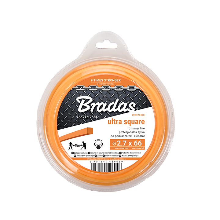 Żyłka ULTRA kwadrat, 3,0x51m - 0,45KG / blister – Bradas