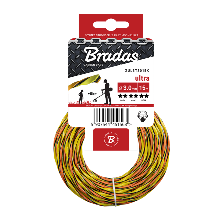 Żyłka ULTRA L3 twist, 2,0x15m / karta
