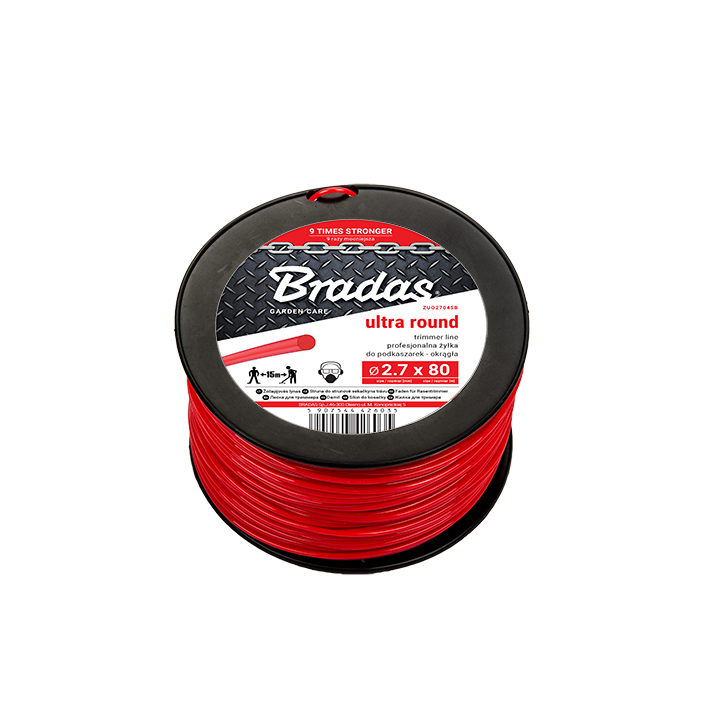 Żyłka ULTRA okrągła, 2,7x216m - 1,35KG / szpula – Bradas
