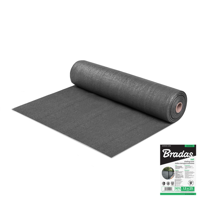 Siatka cieniująco-osłonowa 90%,1,2x50m, 135g - szare – Bradas