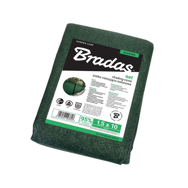 Siatka cieniująco-osłonowa 95%, 160g 1,5 x 10m – Bradas