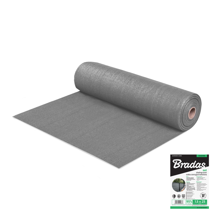 Siatka cieniująco-osłonowa 95%,1,5x50m, 160g - szare – Bradas