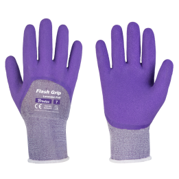 Rękawice ochronne FLASH GRIP LAVENDER FULL, rozmiar 8 – Bradas