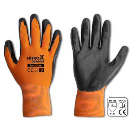 Rękawice ochronne NITROX ORANGE nitryl, rozmiar 10 – Bradas