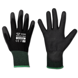 Rękawice ochronne PURE BLACK PRO poliuretan, rozmiar 10 – Bradas