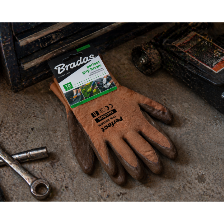 Rękawice ochronne Perfect Grip Brown rozmiar 9 robocze