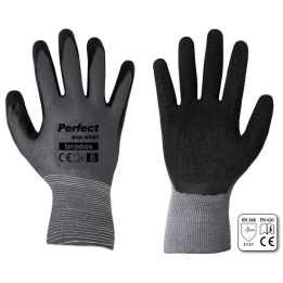 Rękawice ochronne PERFECT GRIP GRAY lateks, rozmiar 10 – Bradas