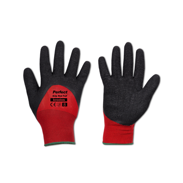 Rękawice ochronne PERFECT GRIP RED FULL lateks, rozmiar 11
