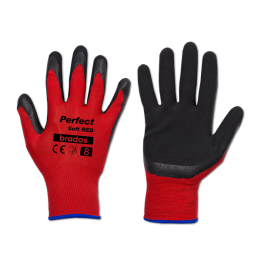 Rękawice ochronne PERFECT SOFT RED lateks, rozmiar 9 – Bradas