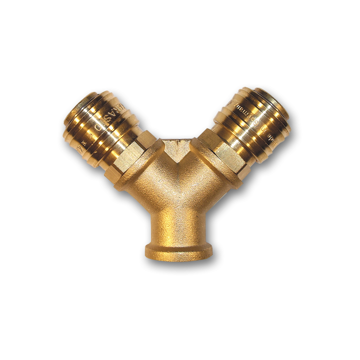 ESSK Dwójnik z szybkozłączami GW 3/8" – Bradas