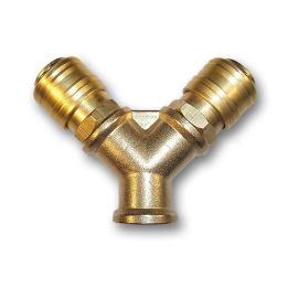 Dwójnik GW 3/8" + 2 szybkozłącza – Bradas