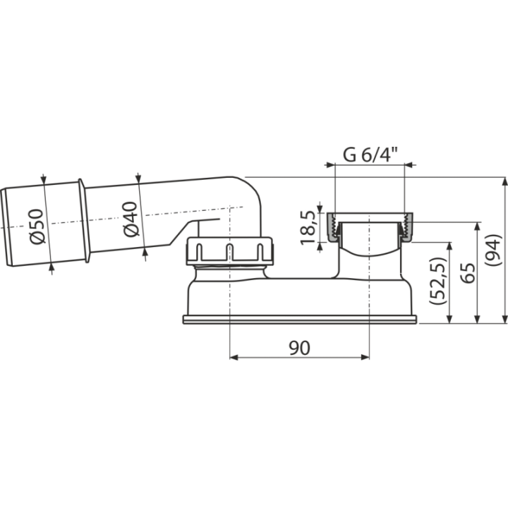 Łazienka Alcadrain A53-DN50