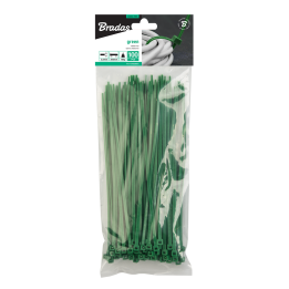 Taśma kablowa 3,6 x 300mm GREEN 100szt. – Bradas