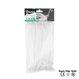 Taśma kablowa rozpinana 7,6 x 370mm NEUTRAL – Bradas