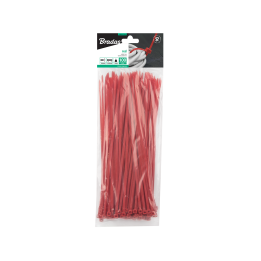 Taśma kablowa 3,6 x 300mm RED 100 szt. – Bradas