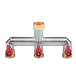 Rozdzielacz 3-drożny z GZ3/4" z zaw. – Bradas
